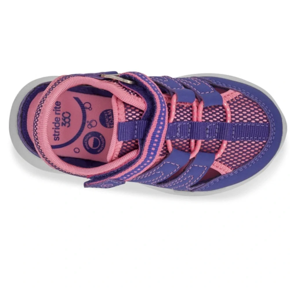 Stride Rite 360 Flynn Sneaker Sandal Size 6M Purple and Pink